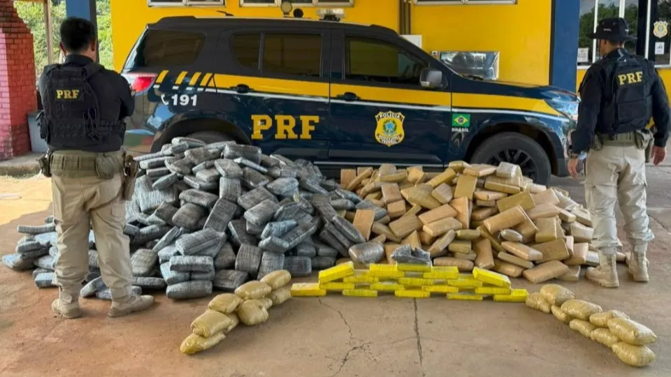 PRF em Rondônia apreende mais de uma tonelada de drogas em fundo falso de caminhão na BR-364